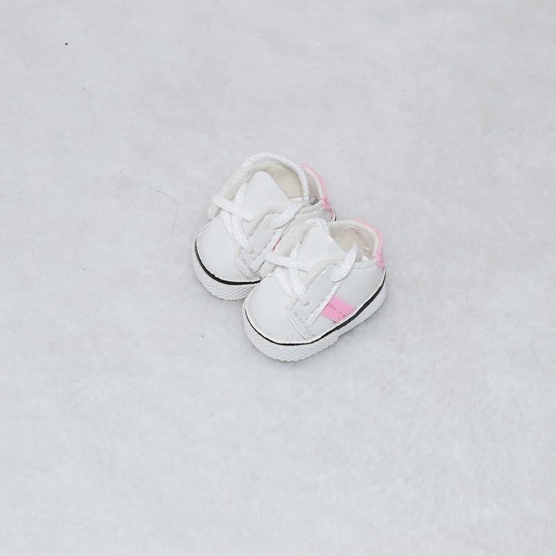 Jojedomo Compatible with Labubu Doll Shoes for 17cm Doll,Shoes Used for Labubu Accessories (YD-Pink) - Image 1